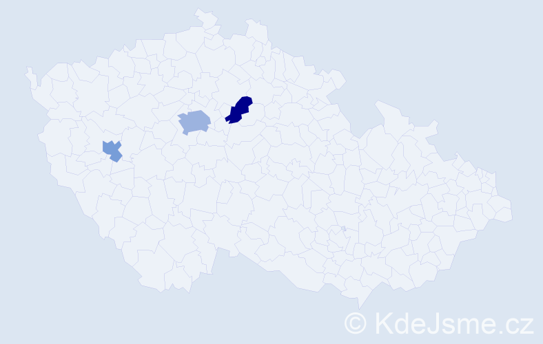 Jméno: 'Kevin John', počet výskytů 5 v celé ČR