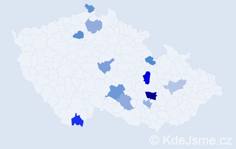 Jméno: 'Otgonjargal', počet výskytů 19 v celé ČR