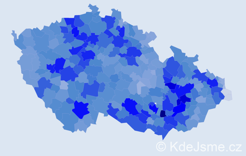 Jméno: 'Vladimíra', počet výskytů 18186 v celé ČR