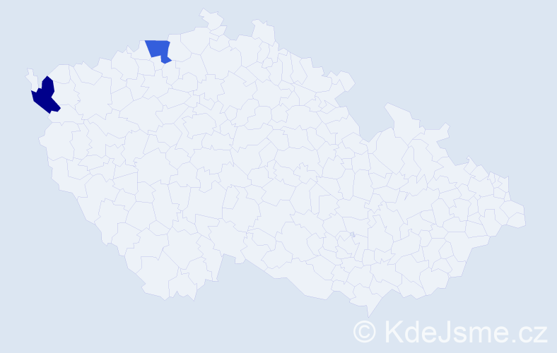 Jméno: 'Thi Doanh', počet výskytů 2 v celé ČR