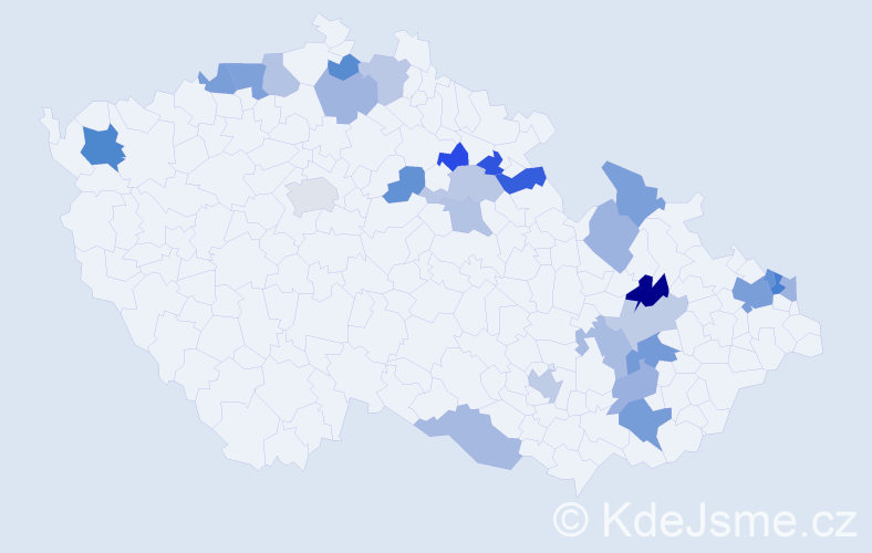 Jméno: 'Rosalinda', počet výskytů 41 v celé ČR