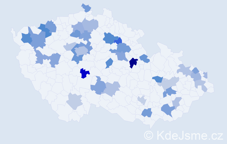 Jméno: 'Melinda', počet výskytů 64 v celé ČR