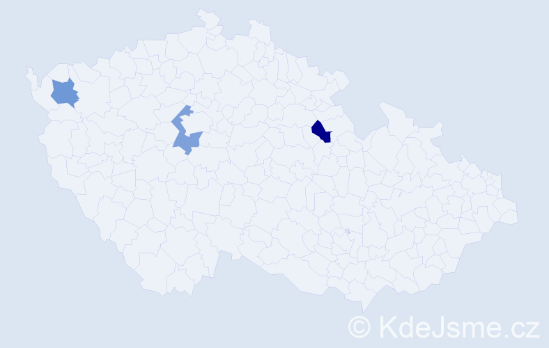 Jméno: 'Maximillian', počet výskytů 3 v celé ČR