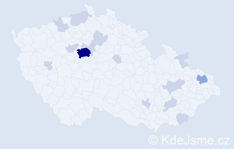 Jméno: 'Ilia', počet výskytů 31 v celé ČR