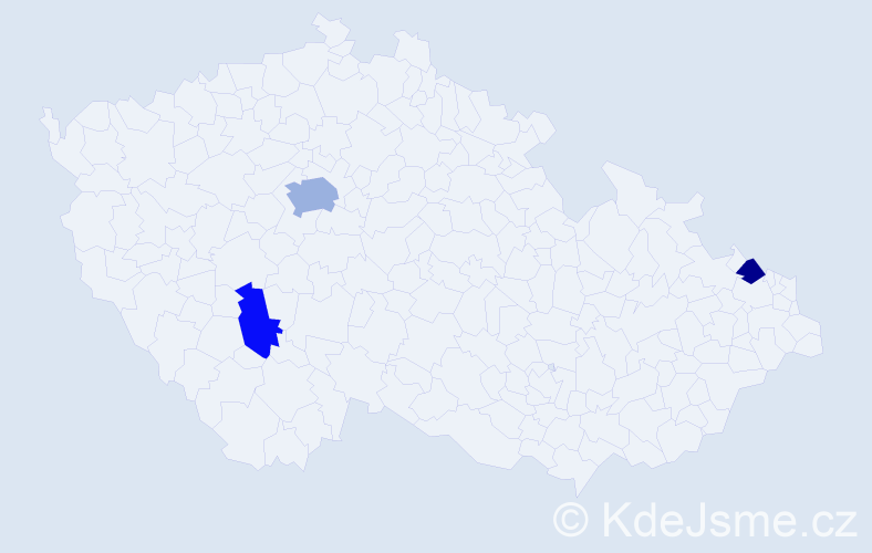 Jméno: 'Ryta', počet výskytů 5 v celé ČR