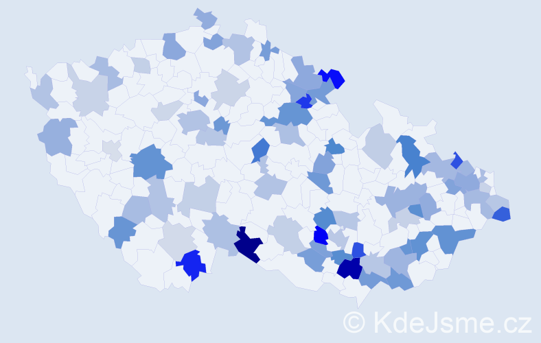 Jméno: 'Přemek', počet výskytů 142 v celé ČR