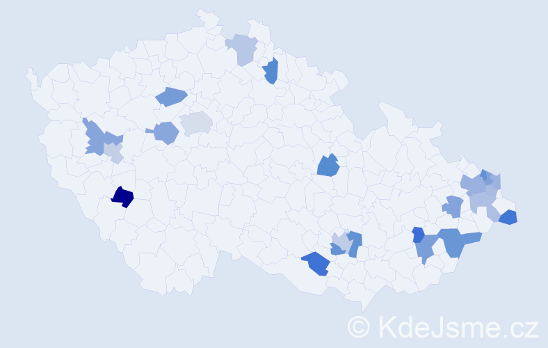 Jméno: 'Rudolfina', počet výskytů 31 v celé ČR