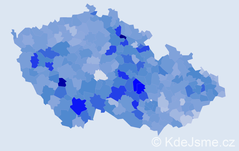 Jméno: 'Bohuslava', počet výskytů 4882 v celé ČR