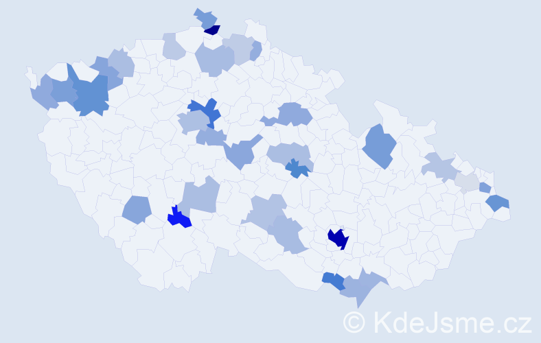 Jméno: 'Simone', počet výskytů 71 v celé ČR