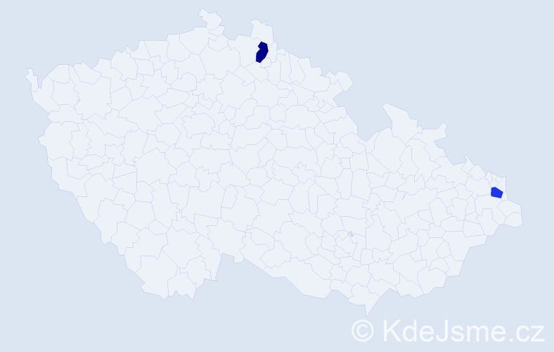 Jméno: 'Eduard Robert', počet výskytů 2 v celé ČR