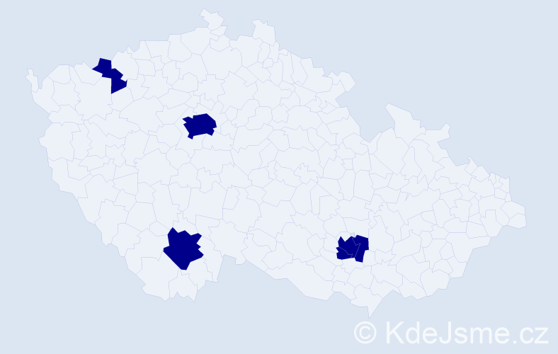 Jméno: 'Srdjan', počet výskytů 5 v celé ČR