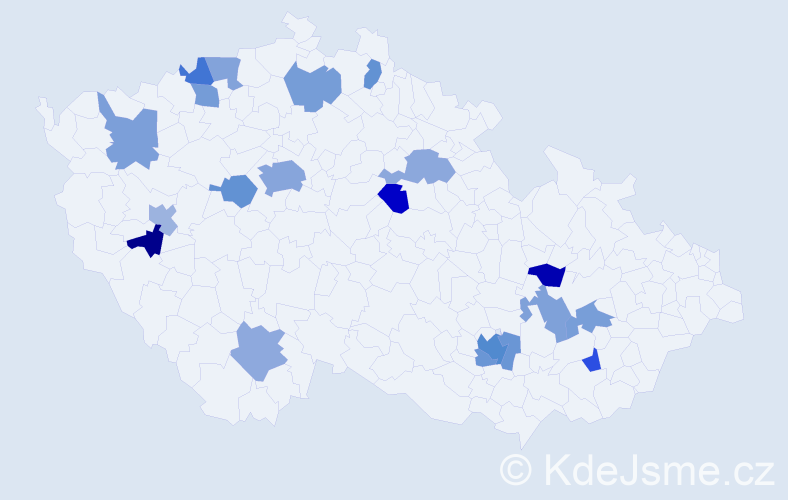 Jméno: 'Dara', počet výskytů 29 v celé ČR