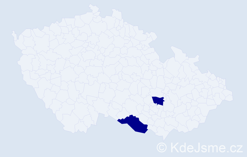 Jméno: 'Ikhbayar', počet výskytů 2 v celé ČR