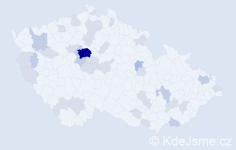 Jméno: 'Krištof', počet výskytů 65 v celé ČR