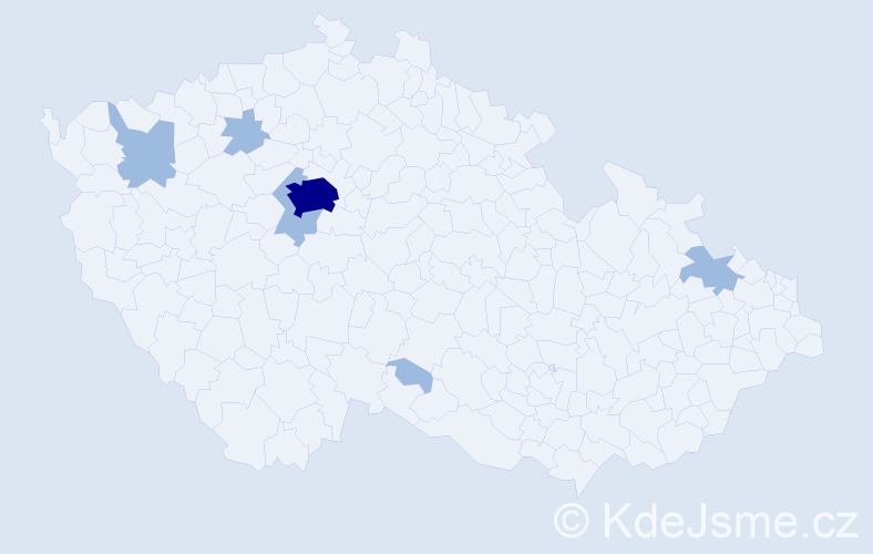 Jméno: 'Daniyil', počet výskytů 9 v celé ČR