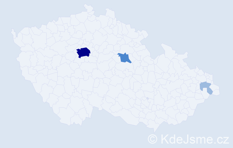Jméno: 'Mei', počet výskytů 7 v celé ČR