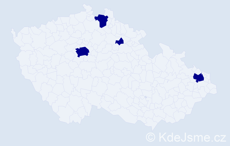 Jméno: 'Arkadi', počet výskytů 4 v celé ČR