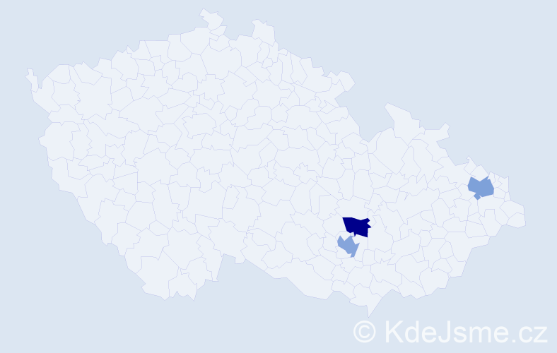 Jméno: 'Romualdo', počet výskytů 3 v celé ČR