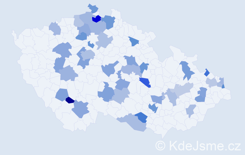 Jméno: 'Mattias', počet výskytů 63 v celé ČR