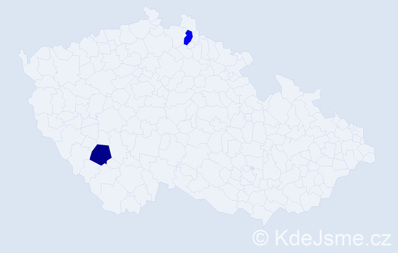 Jméno: 'Roderich', počet výskytů 2 v celé ČR