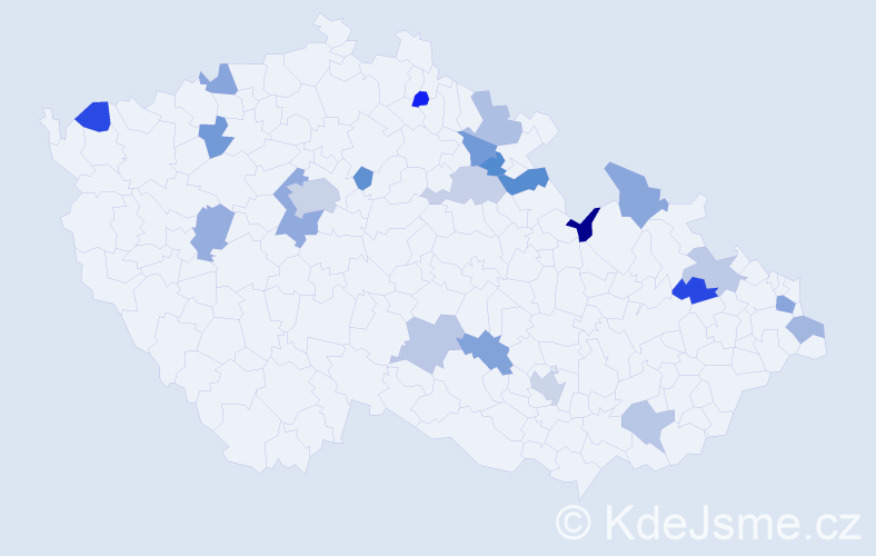 Jméno: 'Aron', počet výskytů 31 v celé ČR