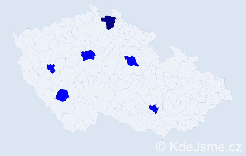Jméno: 'Lukáš Jakub', počet výskytů 7 v celé ČR