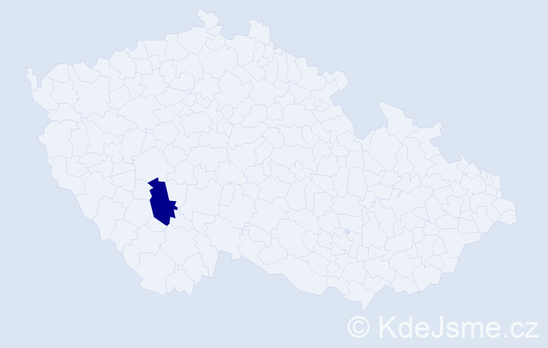 Jméno: 'Georgia-Fani', počet výskytů 1 v celé ČR