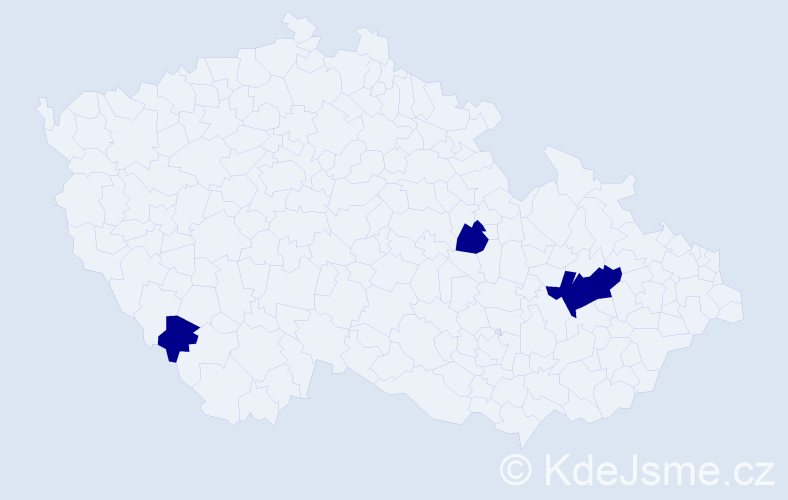 Jméno: 'Silvius', počet výskytů 3 v celé ČR