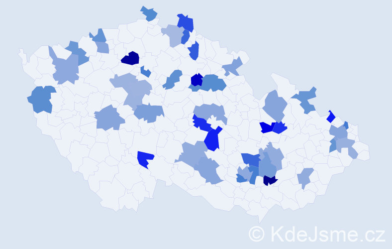Jméno: 'Máša', počet výskytů 60 v celé ČR
