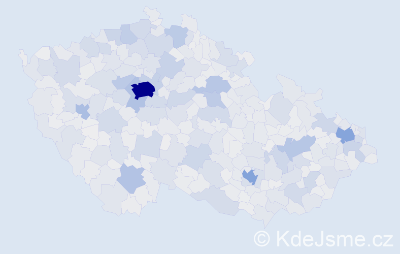 Jméno: 'Tereza', počet výskytů 75948 v celé ČR