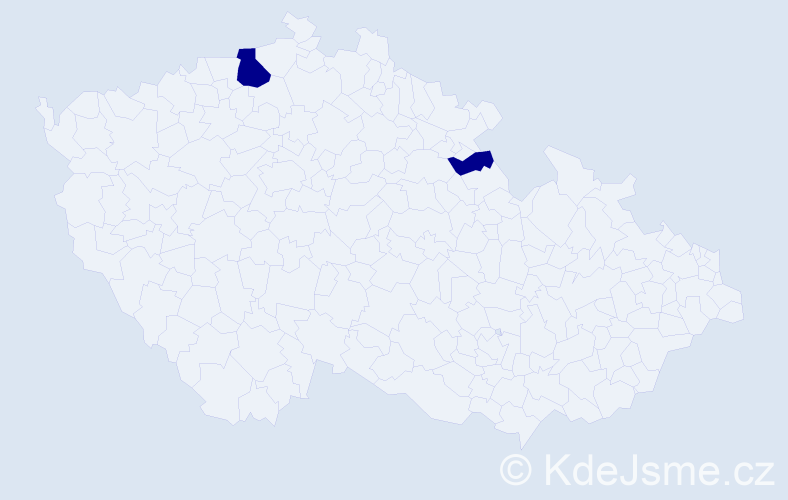 Jméno: 'Wanda Jadwiga', počet výskytů 2 v celé ČR