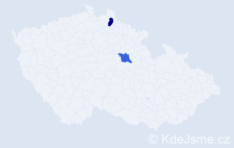 Jméno: 'Václav Michal', počet výskytů 2 v celé ČR
