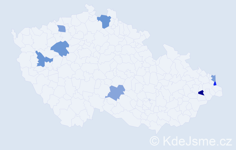 Jméno: 'Simona Anna', počet výskytů 9 v celé ČR