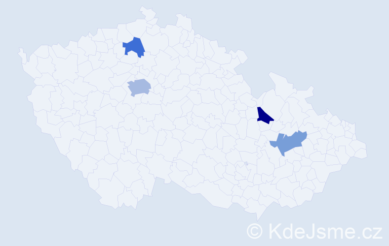 Jméno: 'Khoa', počet výskytů 6 v celé ČR