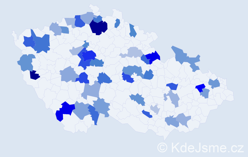 Jméno: 'Natalja', počet výskytů 102 v celé ČR