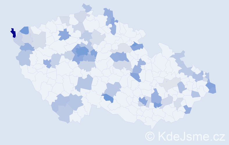 Jméno: 'Maja', počet výskytů 145 v celé ČR