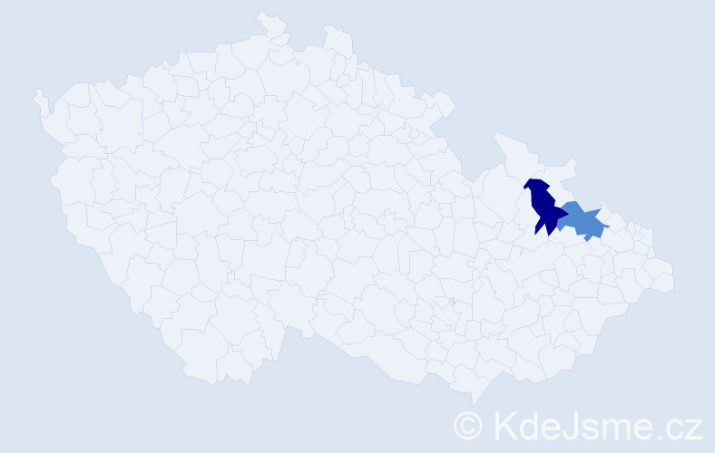 Jméno: 'Viktorie Nikol', počet výskytů 2 v celé ČR