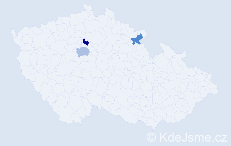 Jméno: 'Mahmud', počet výskytů 5 v celé ČR