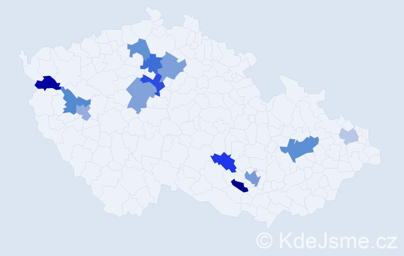 Jméno: 'Yosyf', počet výskytů 24 v celé ČR