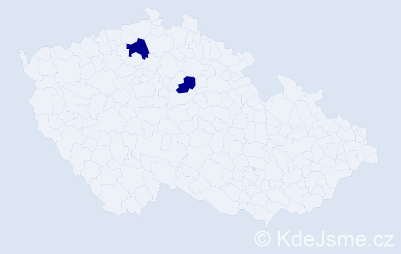 Jméno: 'Biser', počet výskytů 2 v celé ČR