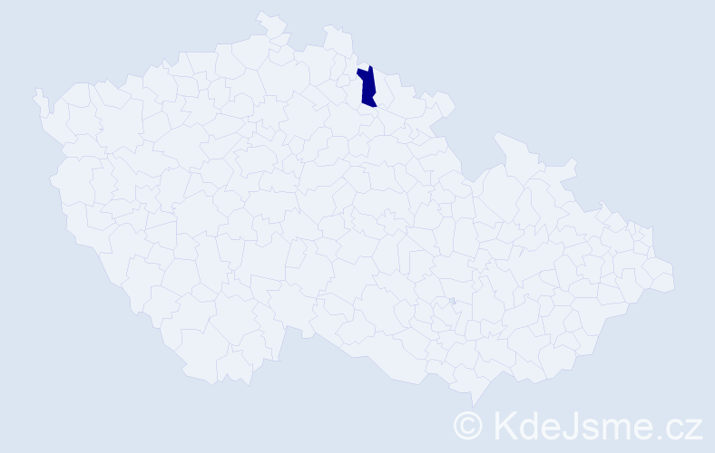 Jméno: 'Kavi', počet výskytů 1 v celé ČR
