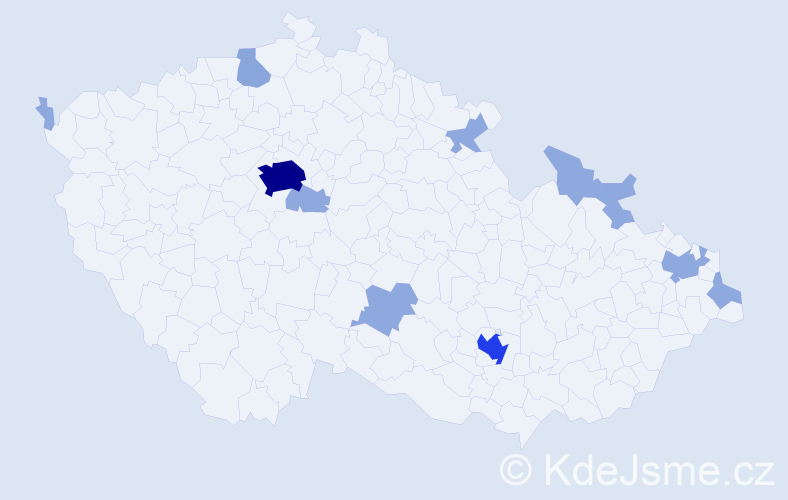 Jméno: 'Ariel', počet výskytů 27 v celé ČR