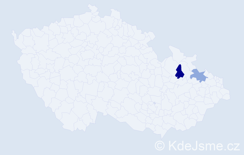 Jméno: 'Yannis', počet výskytů 2 v celé ČR