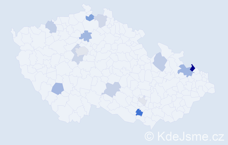 Jméno: 'Klotylda', počet výskytů 18 v celé ČR