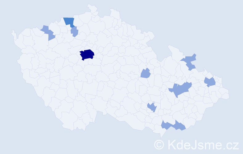 Jméno: 'Rania', počet výskytů 16 v celé ČR