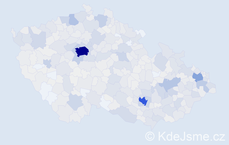 Jméno: 'Dan', počet výskytů 2478 v celé ČR