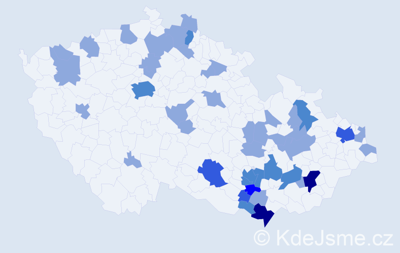 Jméno: 'Zlatka', počet výskytů 69 v celé ČR