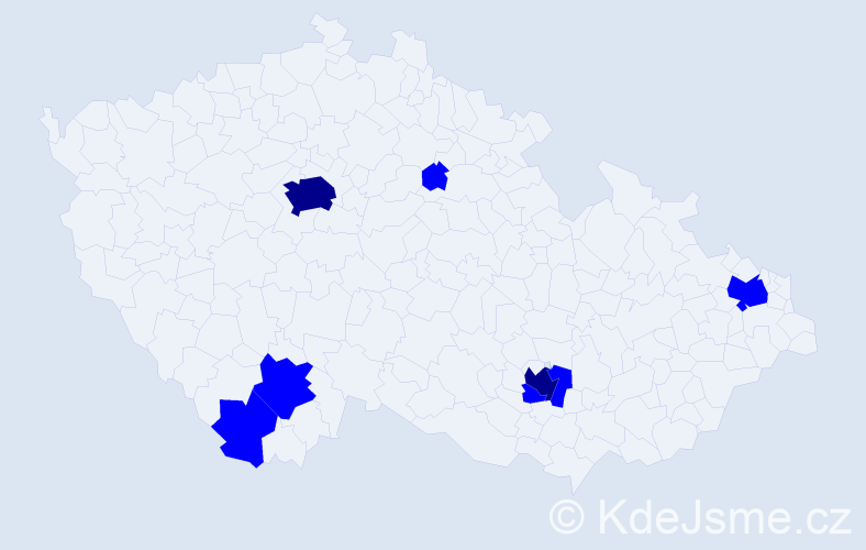 Jméno: 'Milko', počet výskytů 9 v celé ČR