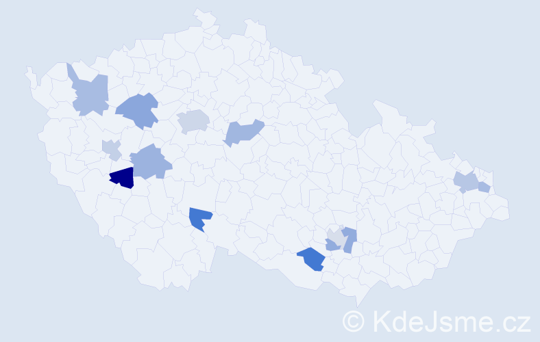 Jméno: 'Radima', počet výskytů 17 v celé ČR