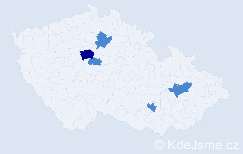 Jméno: 'Lazar', počet výskytů 7 v celé ČR